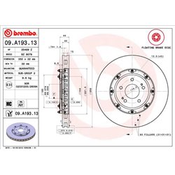 Tarcze Brembo - 09.A193.13