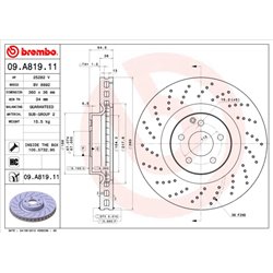 Tarcze Brembo - 09.A819.11