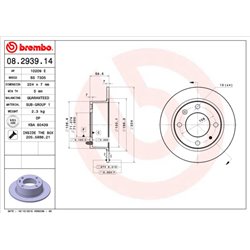 Tarcze Brembo - 08.2939.14