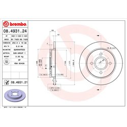 Tarcze Brembo - 08.4931.24