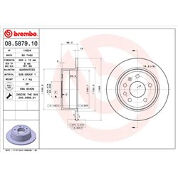 Tarcze Brembo - 08.5879.10