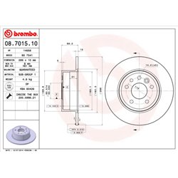Tarcze Brembo - 08.7015.10