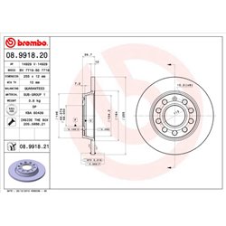 Tarcze Brembo - 08.9918.20