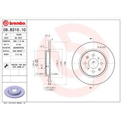 Tarcze Brembo - 08.B310.10