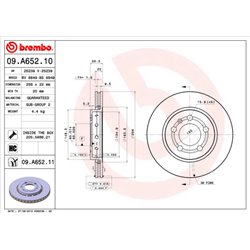 Tarcze Brembo - 09.A652.10