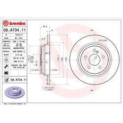 Tarcze Brembo - 08.A734.11
