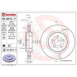 Tarcze Brembo - 09.8615.11
