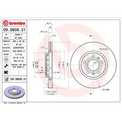 Tarcze Brembo - 09.9908.21