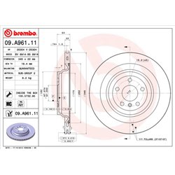 Tarcze Brembo - 09.A961.11