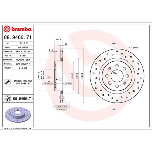 Tarcze Brembo MAX - 08.9460.71