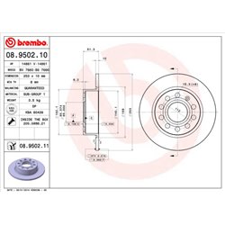 Tarcze Brembo - 08.9502.10