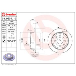 Tarcze Brembo - 08.9605.10