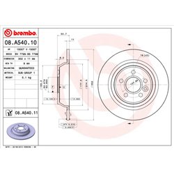 Tarcze Brembo - 08.A540.10