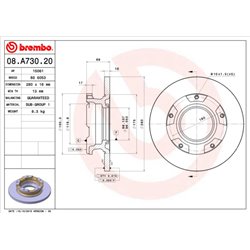 Tarcze Brembo - 08.A730.20