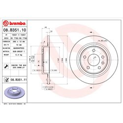 Tarcze Brembo - 08.B351.10