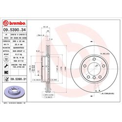 Tarcze Brembo - 09.5390.34