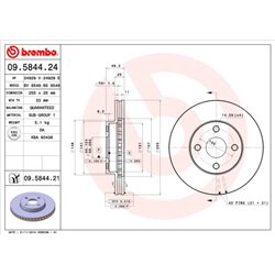 Tarcze Brembo - 09.5844.24