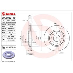 Tarcze Brembo - 09.6932.10