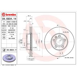 Tarcze Brembo - 09.6934.14