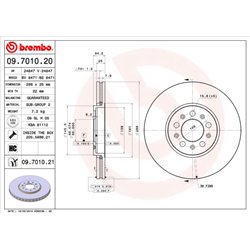 Tarcze Brembo - 09.7010.20