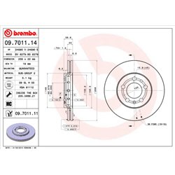 Tarcze Brembo - 09.7011.14