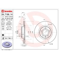 Tarcze Brembo - 09.7196.14