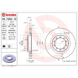 Tarcze Brembo - 09.7262.10