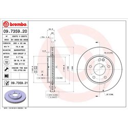 Tarcze Brembo - 09.7359.20