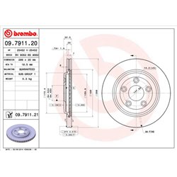 Tarcze Brembo - 09.7911.20