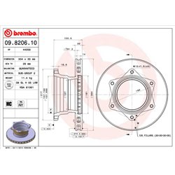 Tarcze Brembo - 09.8206.10