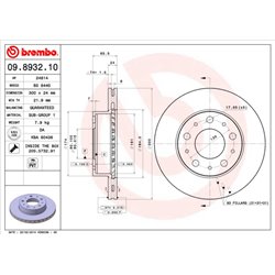 Tarcze Brembo - 09.8932.10