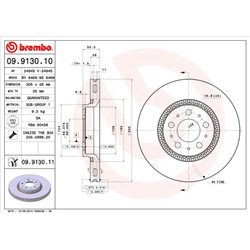 Tarcze Brembo - 09.9130.10