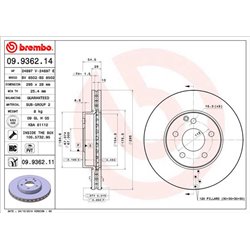Tarcze Brembo - 09.9362.14