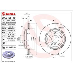 Tarcze Brembo - 09.9425.10