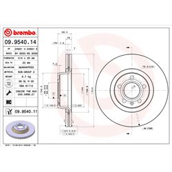 Tarcze Brembo - 09.9540.14