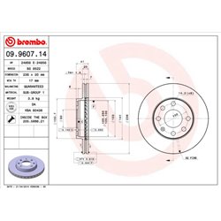 Tarcze Brembo - 09.9607.14