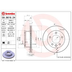 Tarcze Brembo - 09.9618.24