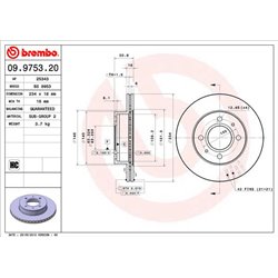 Tarcze Brembo - 09.9753.20