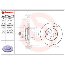 Tarcze Brembo - 09.9798.10