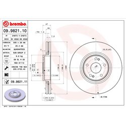 Tarcze Brembo - 09.9821.10