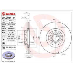 Tarcze Brembo - 09.9911.11