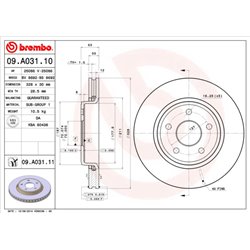 Tarcze Brembo - 09.A031.10