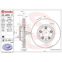 Tarcze Brembo - 09.A063.11