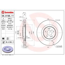 Tarcze Brembo - 09.A196.11