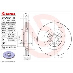 Tarcze Brembo - 09.A201.10