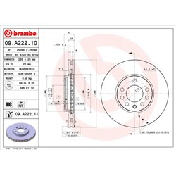 Tarcze Brembo - 09.A222.10