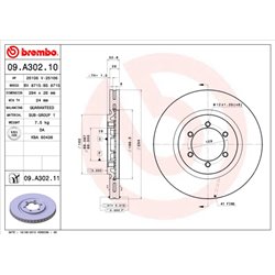 Tarcze Brembo - 09.A302.10