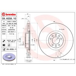 Tarcze Brembo - 09.A558.10