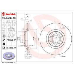 Tarcze Brembo - 09.A598.10
