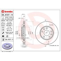 Tarcze Brembo - 09.A727.14